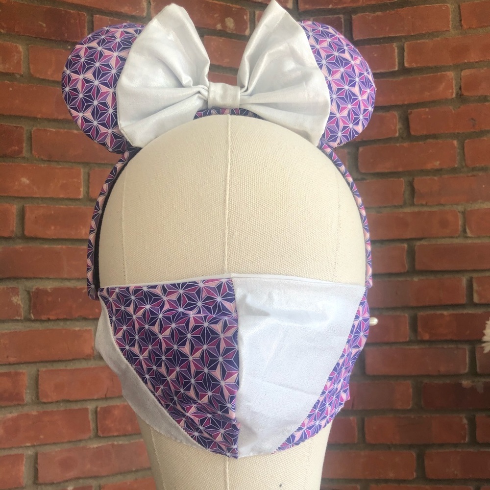 MATCHING MICKEY EAR AND MASK SET - EPCOT-INSPIRED!